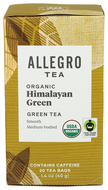 Allegro Tea, Organic Himalayan Green Tea Bags, 20 ct